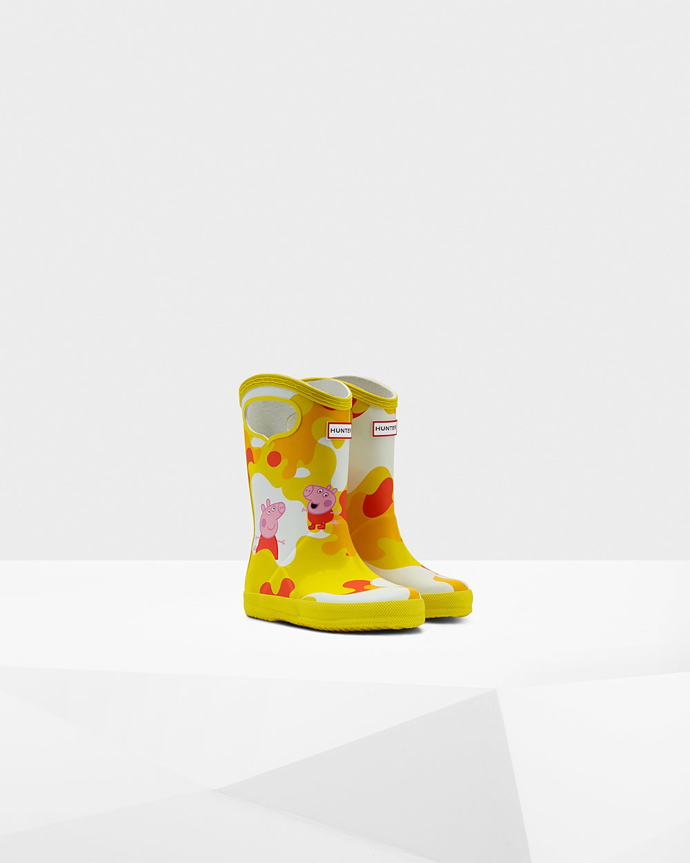 Botas de Lluvia Hunter Niños - Original First Peppa Pig Grab Handle - Amarillos - ILCHANQ-76